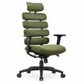 Krzes?o biurowe ergonomiczne zielone z tkaniny po