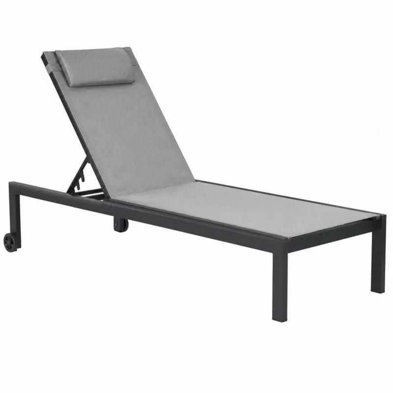 Le?ak ogrodowy aluminiowy z tkaniny tekstylnej szary 20