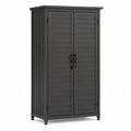 Stalowy schowek ogrodowy z dwoma drzwiami czarny 172 cm x 91