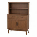 Kredens drewniany z szufladami i p¨®?kami, br?zowy, 80