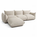 Modu?owa sofa naro?na tkanina lniana be?owa 320