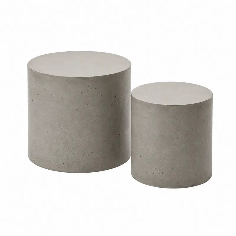 Zestaw 2 szarych betonowych stolik¨®w