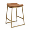 Taboret z siedziskiem ze sk¨®ry ekologicznej i stalow? ram? w kolorz