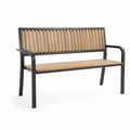 ?awka ogrodowa z aluminium i drewna tekowego 120x90x60 cm czar